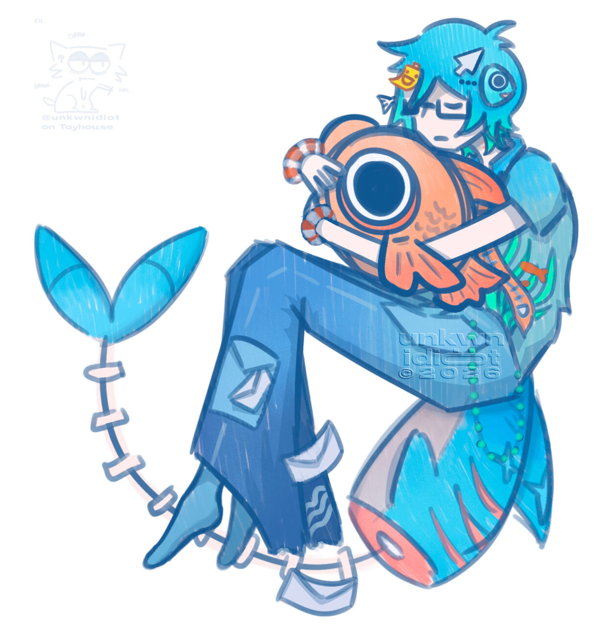 Full Body Sketch + Flat Colors.